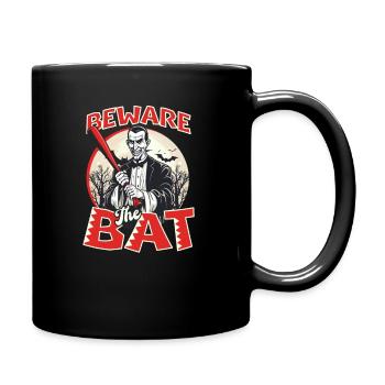 Baseball Halloween Hüte dich vor dem Fledermausvampir - Tasse einfarbig - Schwarz - Rechts