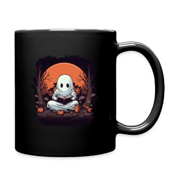 Halloween Ghost Pumpkin Ghost - Full Colour Mug - black - Right