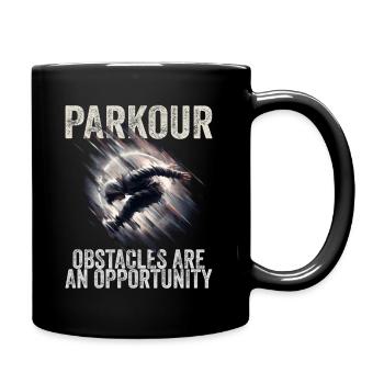 Parkour Obstacles Are An Opportunity - Full Colour Mug - black - Right