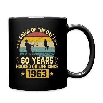 Anniversaire Pêcheur 1963 60 Ans Anniversaire - Mug uni - noir - Droite