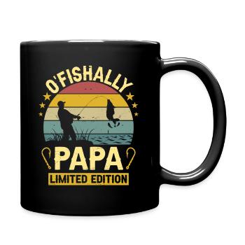 Limitierte Auflage Ofishally Fisherman Dad Future Dad - Tasse einfarbig - Schwarz - Rechts