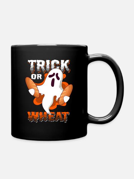 Backen Halloween Geist Bäcker Gespenst Brot - Tasse einfarbig - Schwarz