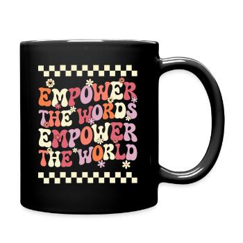 Groovy Words Literature Teacher Reading Teacher - Full Colour Mug - black - Right