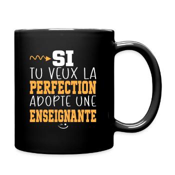 Métier Humour Femme Enseignante - Mug uni - noir - Droite