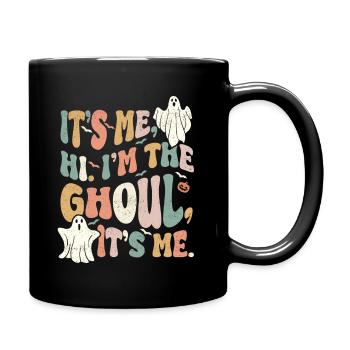 Halloween Ghost Ghost Funny Ghoul Vintage - Full Colour Mug - black - Right