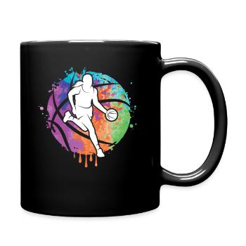 Basketball Frauen Basketballerin Mädchen - Tasse einfarbig - Schwarz - Rechts