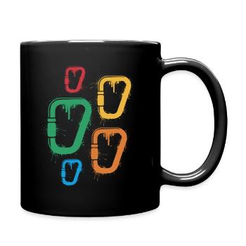 Bouldering, Free Climbing, Children, Boys, Climbing - Full Colour Mug - black - Right