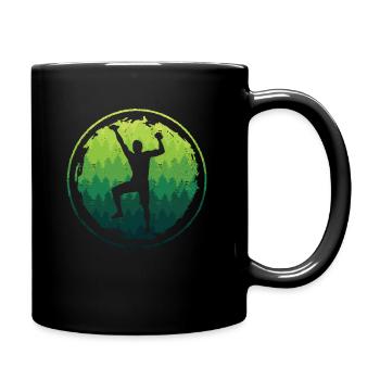 Bouldering, Free Climbing, Boys, Mountains, Climbing, Kids - Full Colour Mug - black - Right
