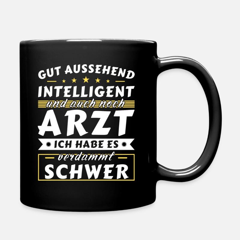Gut aussehend intelligent - Arzt Edition - Tasse einfarbig - Schwarz