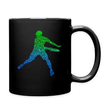 Discgolf Scheibe Disc Golf Sport Discgolfer Jungen - Tasse einfarbig - Schwarz - Rechts
