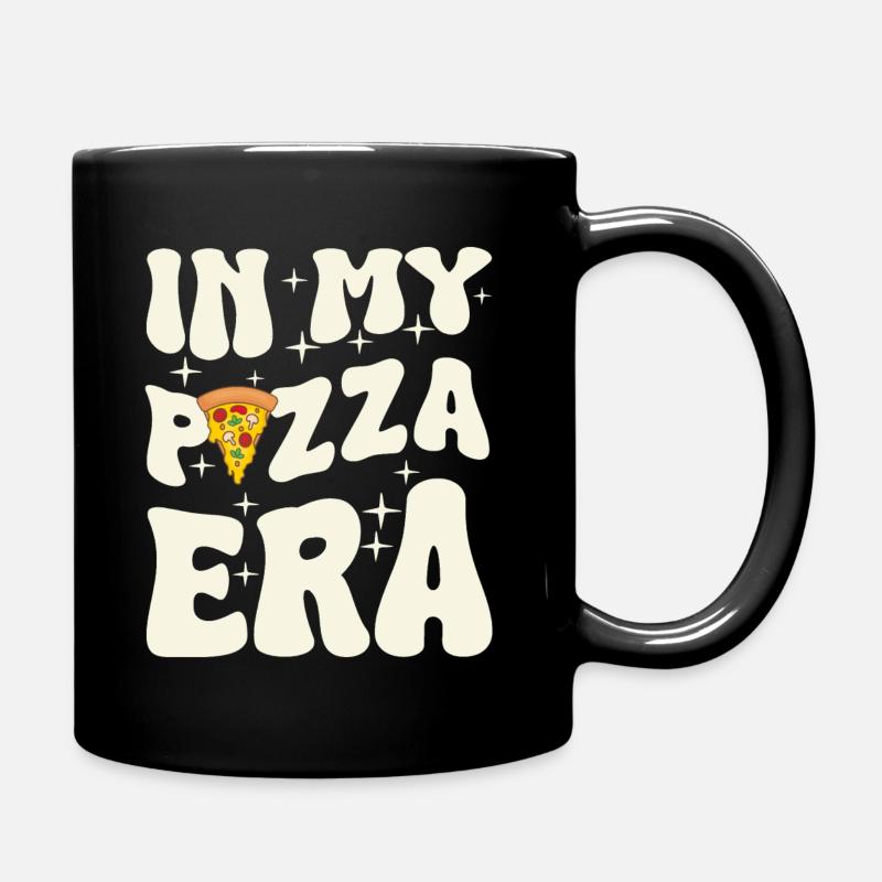 Pizza Era 70s Retro Italian - Full Colour Mug - black