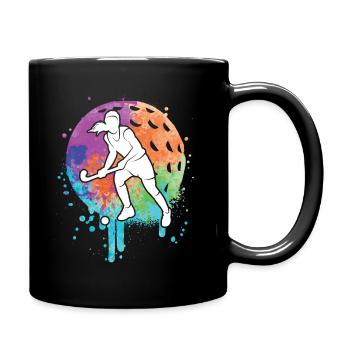 Joueur de hockey, joueur de hockey sur gazon, fille de hockey - Mug uni - noir - Droite