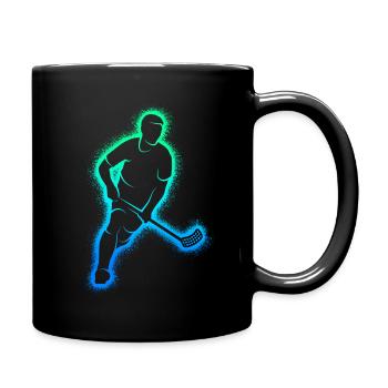 Unihockey Innebandy Salibandy Jungen Floorball - Tasse einfarbig - Schwarz - Rechts