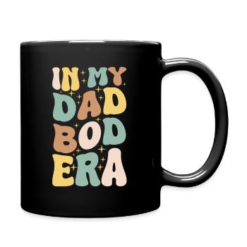 Dad Bod Ära Retro Humor Design - Tasse einfarbig - Schwarz - Rechts
