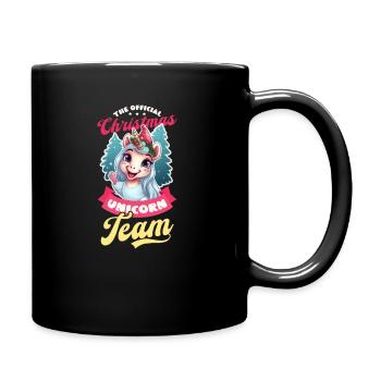 Weihnachtseinhorn Offizielles Weihnachts-Einhorn-Team - Tasse einfarbig - Schwarz - Rechts