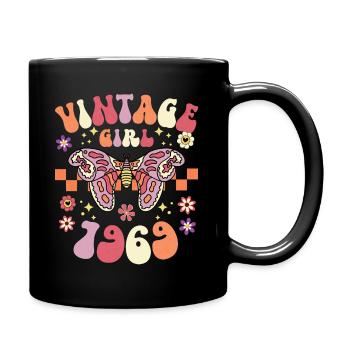 Vintage Année 1969 Fête Anniversaire Femme 55 Ans - Mug uni - noir - Droite