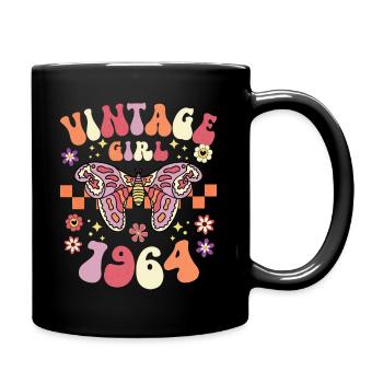 Vintage Année 1964 Fête Anniversaire Femme 60 Ans - Mug uni - noir - Droite