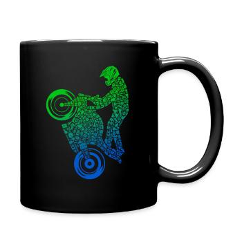 Rennmotorrad Motorrad Fahrer Jungen Rennmaschine - Tasse einfarbig - Schwarz - Rechts