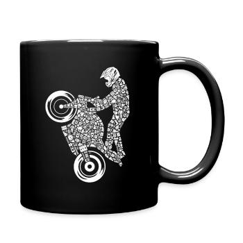 Rennmotorrad Motorrad Fahrer Herren Rennmaschine - Tasse einfarbig - Schwarz - Rechts