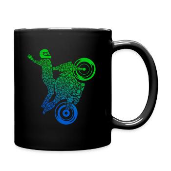 Supersportler Motorrad Fahrer Jungen Rennmaschine - Tasse einfarbig - Schwarz - Rechts