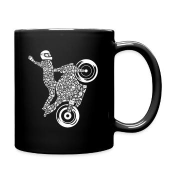 Supersportler Motorrad Fahrer Herren Rennmaschine - Tasse einfarbig - Schwarz - Rechts