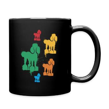 Caniche Maman Chiens Propriétaire Chien Caniche Enfants - Mug uni - noir - Droite