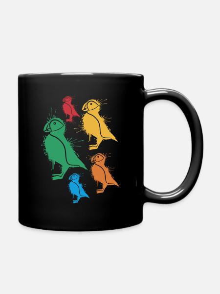 Papageitaucher Puffins Mädchen Kinder Puffin - Tasse einfarbig - Schwarz