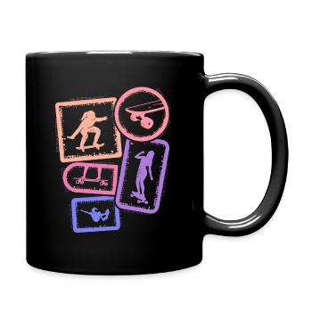Skater Skateboarder Enfants Skateboard Fille - Mug uni - noir - Droite