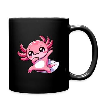 Dabbing Axolotl Dab Salamander - Tasse einfarbig - Schwarz - Rechts