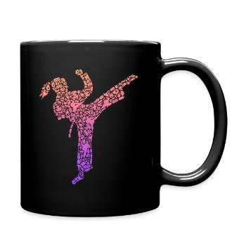 Karaté Fille Artiste Martial Enfants Taekwondo Fille - Mug uni - noir - Droite