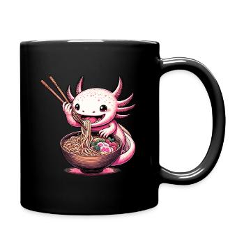 Axolotl avec Ramen Soup Anime - Mug uni - noir - Droite