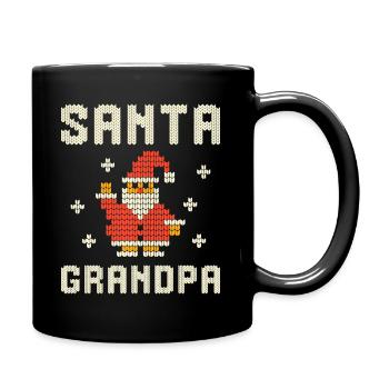Opa Weihnachtsmann Weihnachtsgeschenk Überraschung Opa - Tasse einfarbig - Schwarz - Rechts