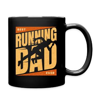 Dad Marathon Runner Best Dad Runner - Full Colour Mug - black - Right
