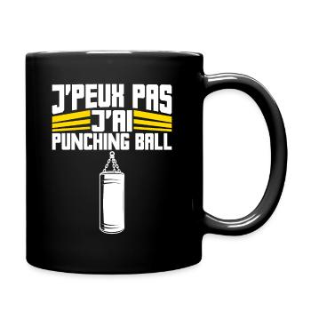 J'peux Pas J'ai Punching Ball | Boxe Sport - Mug uni - noir - Droite