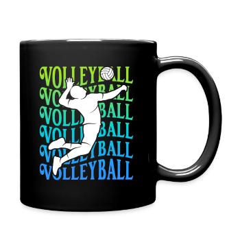 Beach Volleyball Men Volleyball Boys - Full Colour Mug - black - Right