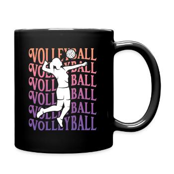 Beach Volleyball Women Volleyball Player Girls - Full Colour Mug - black - Right
