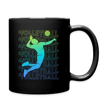 Beach Volleyball Men Boys Volleyball Players Men - Full Colour Mug - black - Right