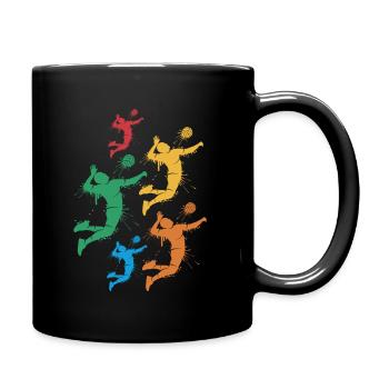Volley-ball de plage Filles Garçons Joueurs de volley-ball - Mug uni - noir - Droite