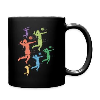 Beach Volley-ball Fille Joueur De Volley-ball Enfants - Mug uni - noir - Droite