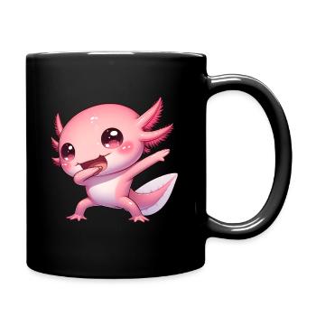 Dabbing Axolotl Kawaii Danse - Mug uni - noir - Droite