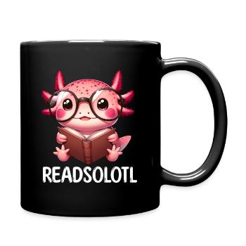 Axolotl Readsolotl lecture livre livresque - Mug uni - noir - Droite