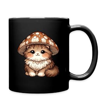 Cottagecore Chat Champignon Champignon Chaton - Mug uni - noir - Droite