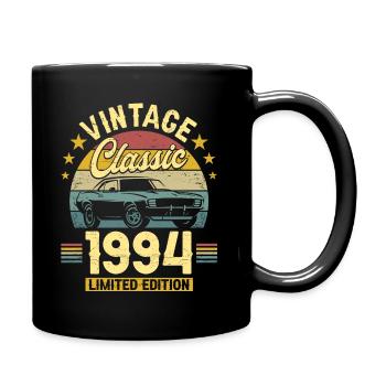 Vintage Car Year 1994 30 Years Anniversary - Full Colour Mug - black - Right