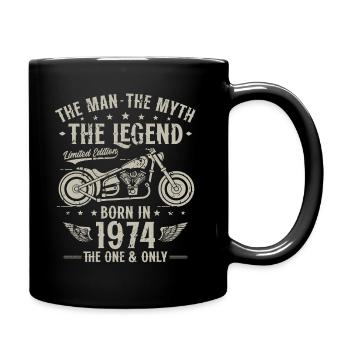 1974 Vintage homme mythe légende moto - Mug uni - noir - Droite