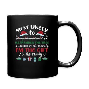 Christmas Saying Funny Humor Witty Xmas - Full Colour Mug - black - Right