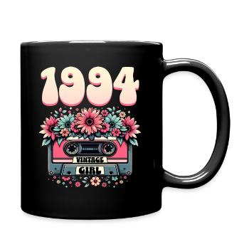 Cassette Année 1994 Anniversaire Femme 30 Ans - Mug uni - noir - Droite