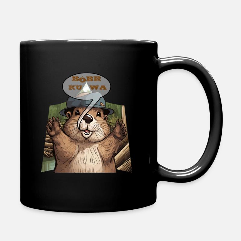 POLISH BEAVER - BOBR - POLNISCHER BIEBER - Tasse einfarbig - Schwarz