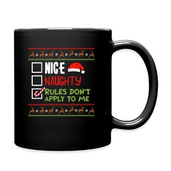 Christmas Xmas Saying Humor Funny Witty - Full Colour Mug - black - Right
