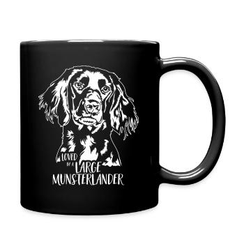 Aimé par un grand chien Münsterlander chiens Wilsigns - Mug uni - noir - Droite