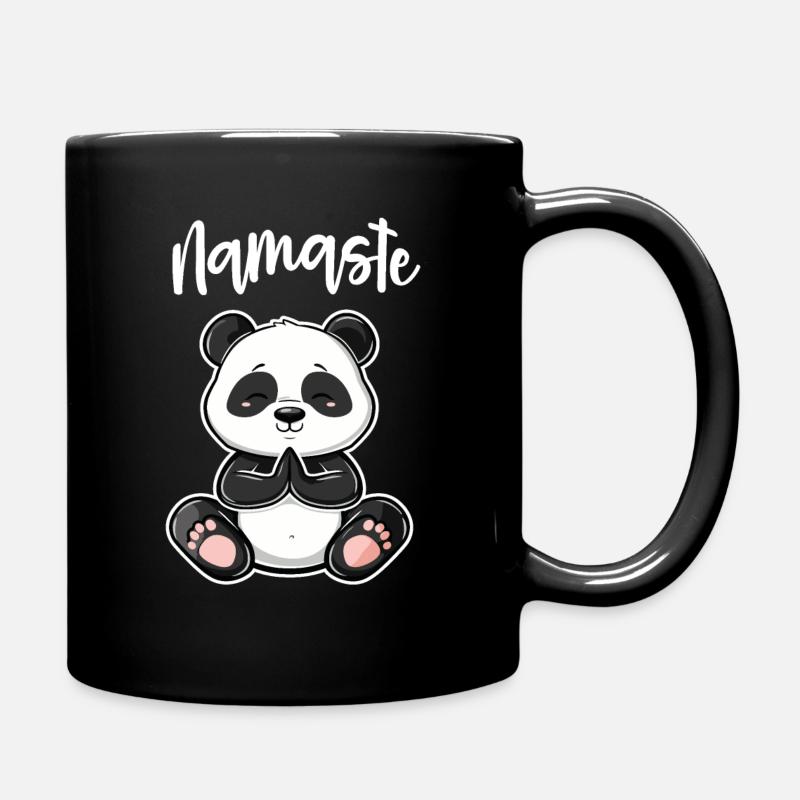 Yoga Panda Namaste - Tasse einfarbig - Schwarz